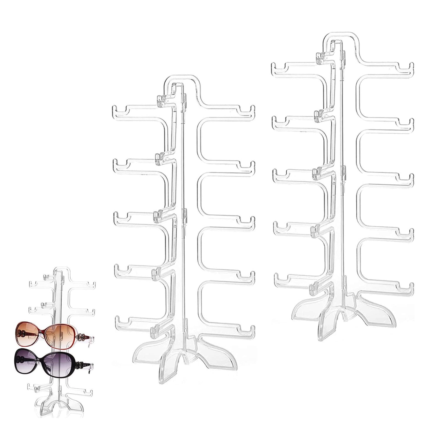 Set van 2 Zonnebrilhouders voor 5 Paar Zonnebrillen