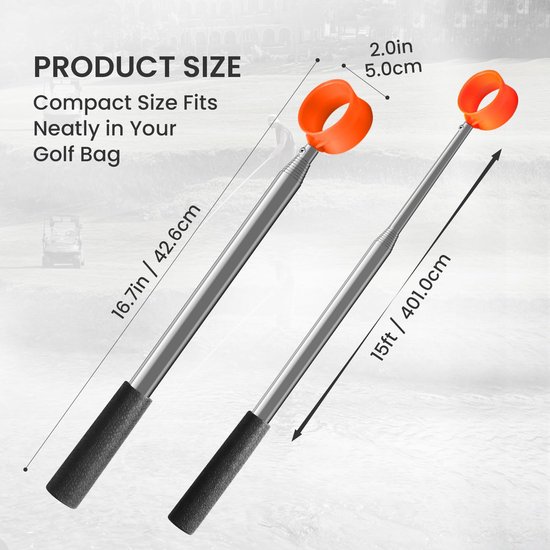 Golfbal Retriever met Telescopische Scoop — afbeelding 5
