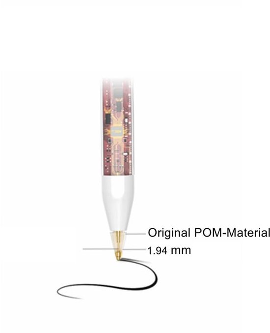 Oplaadbare Stylus Pen voor Tablets - Actieve Touch Pen Wit — afbeelding 4