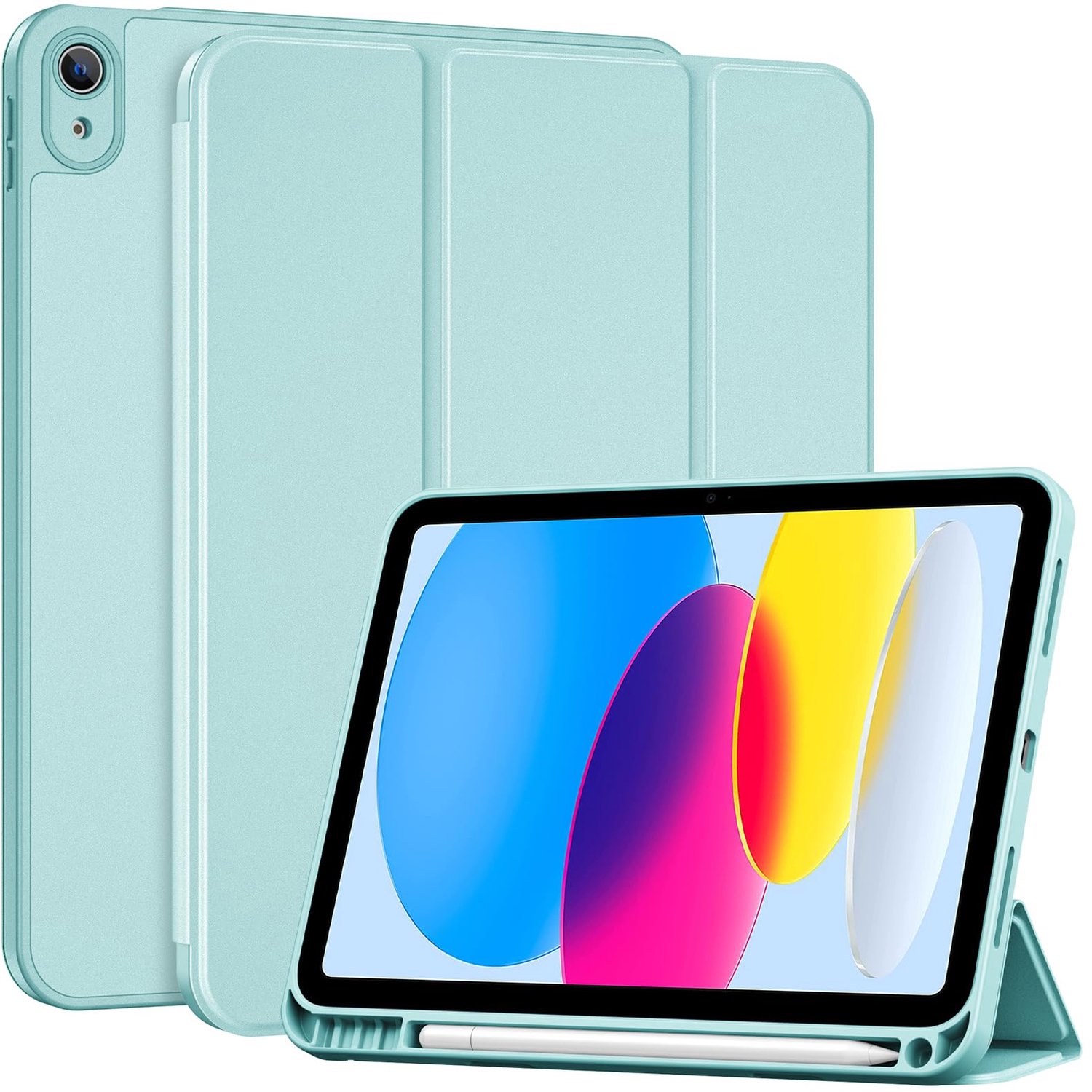 Beschermhoes voor iPad 11 inch - Penhouder - Aqua