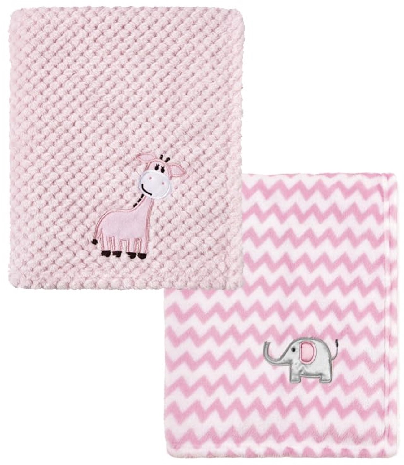 2 Stuks Babydeken 75x100cm (Giraffe + Olifant)