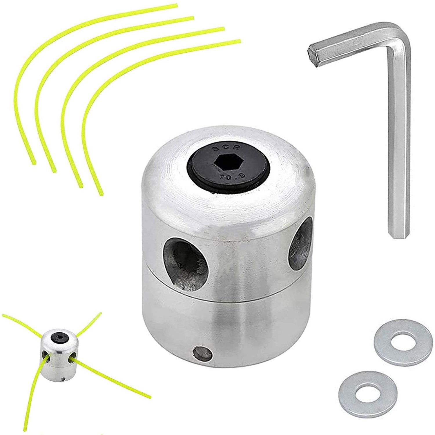 Aluminium Trimmerkop met 4 Snijlijnen en Montagegereedschap