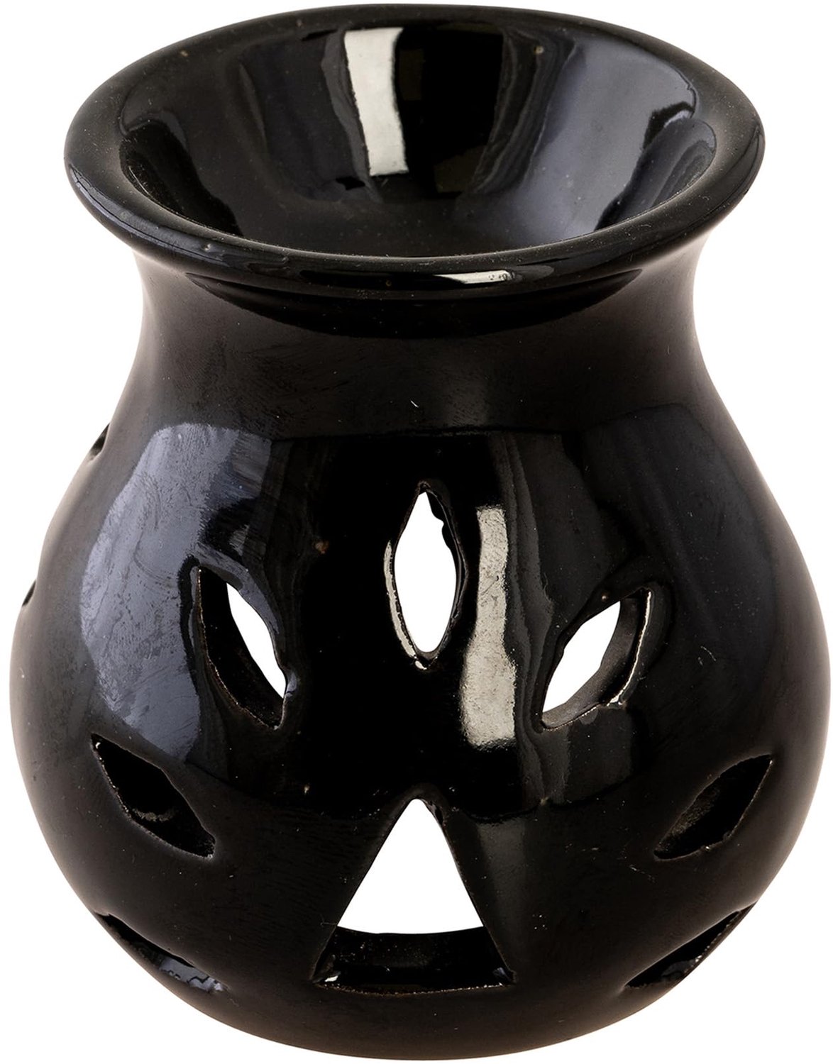 Keramische Aroma Brander Zwart - 9 cm Hoog