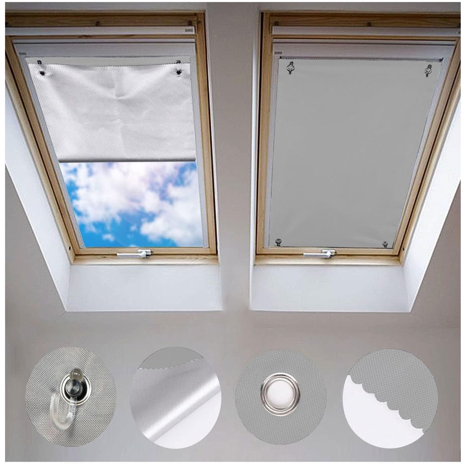 Johgee Blackout Rolgordijn - 48 x 93 cm - Zonder boren