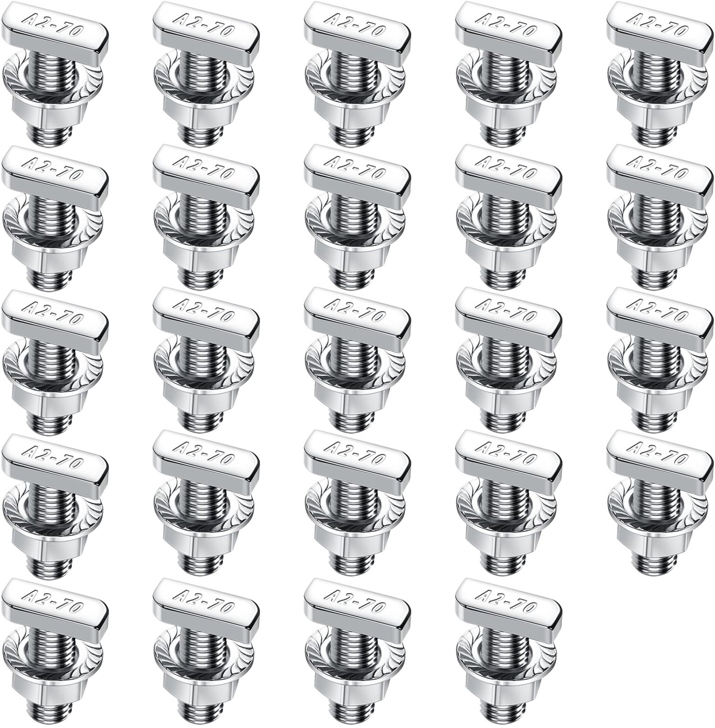 Hammerkopbouten M10 x 25 Roestvrij Staal - 24 Stuks