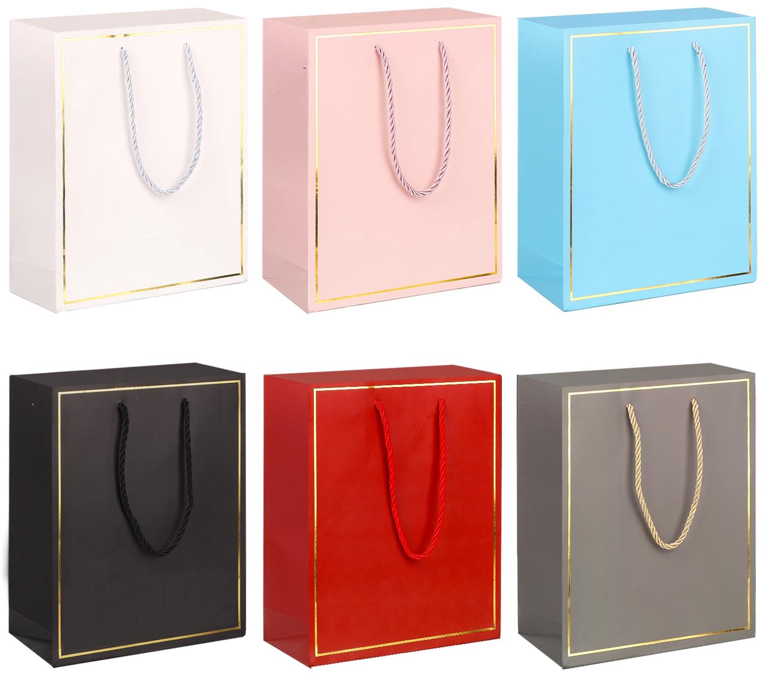 Set van 6 Pastel Geschenktassen met Handvat