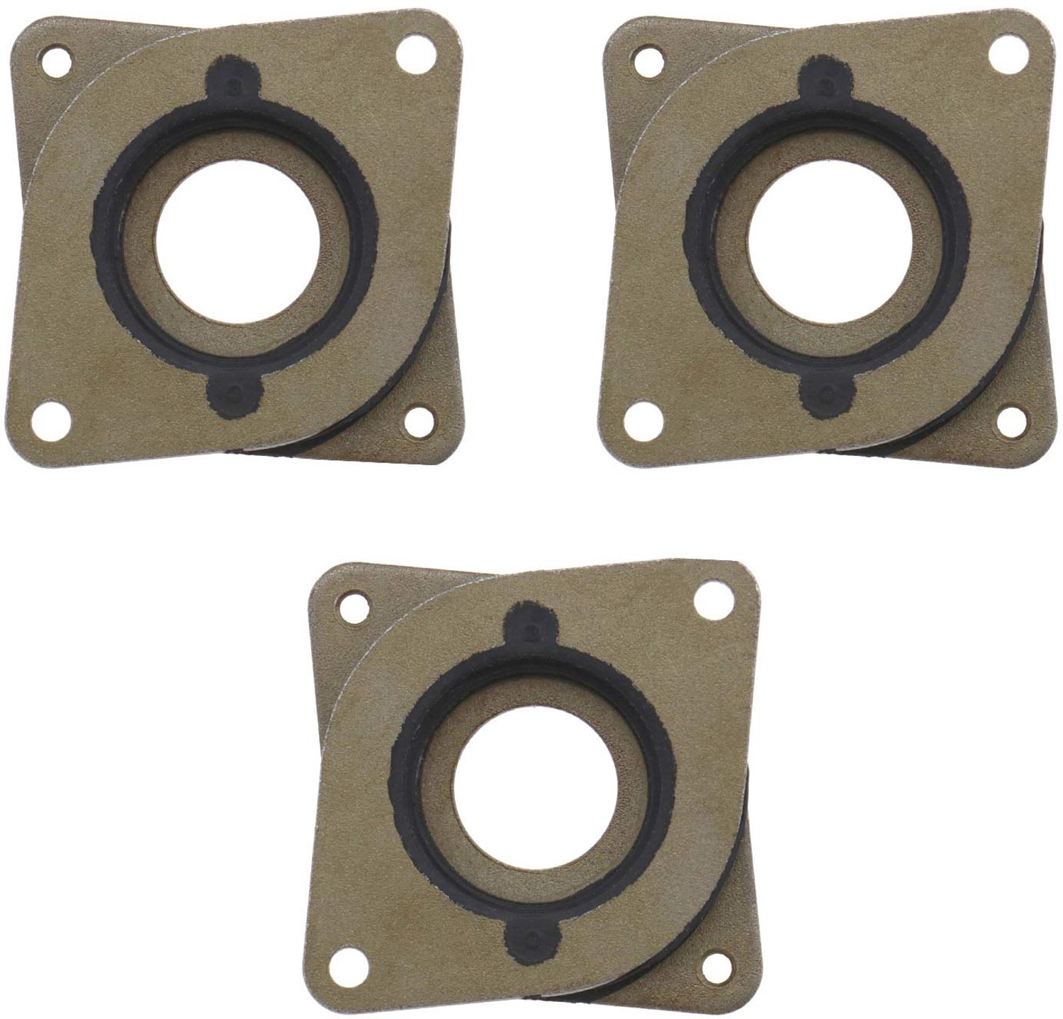 Vibratiedemper 3 Stuks - Schokabsorber - Antivibratie - Rubbersteun - Metalen Bevestigingsoppervlak - Vermindert Resonantie - Trillingsdemper