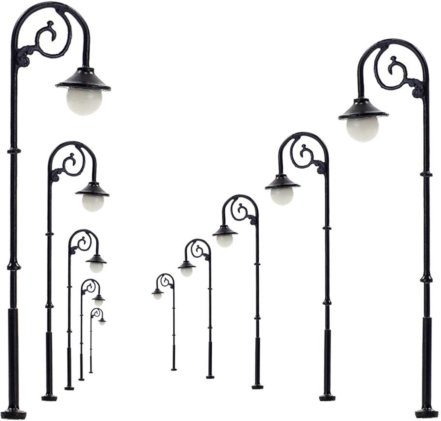 Set van 10 LED Lampen voor Modelspoor H0/00