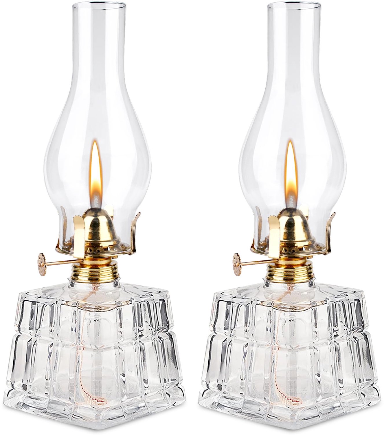 Petroleumlamp Set van 2 Vintage Kerosine Lampen