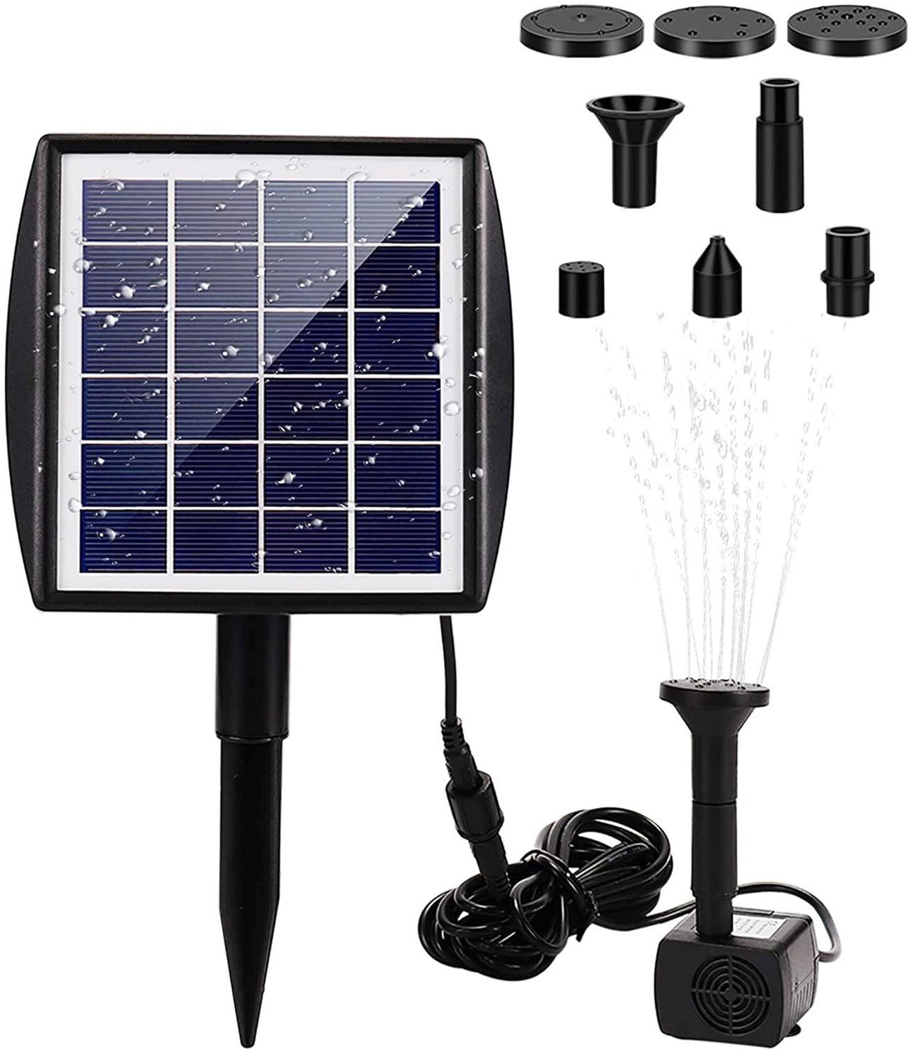Zonne-energie Fontein Pomp Set voor Tuin en Vijver