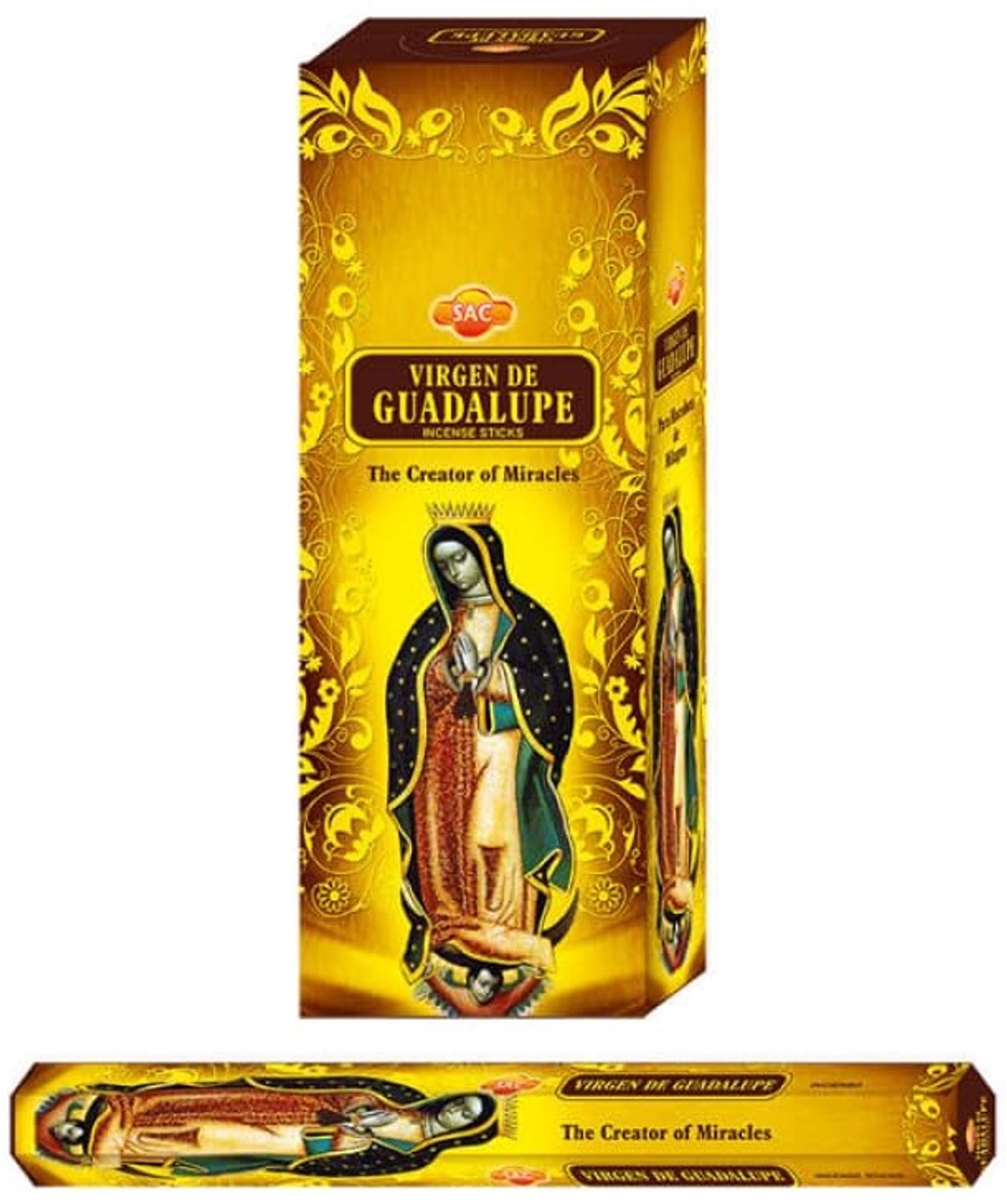 Incense Virgin of Guadalupe - Hexagonale Pak met 120 Wierookstokjes