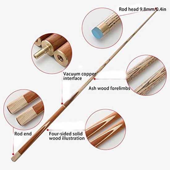 Professionele Poolkeu - Hoogwaardige as - 145cm — afbeelding 4