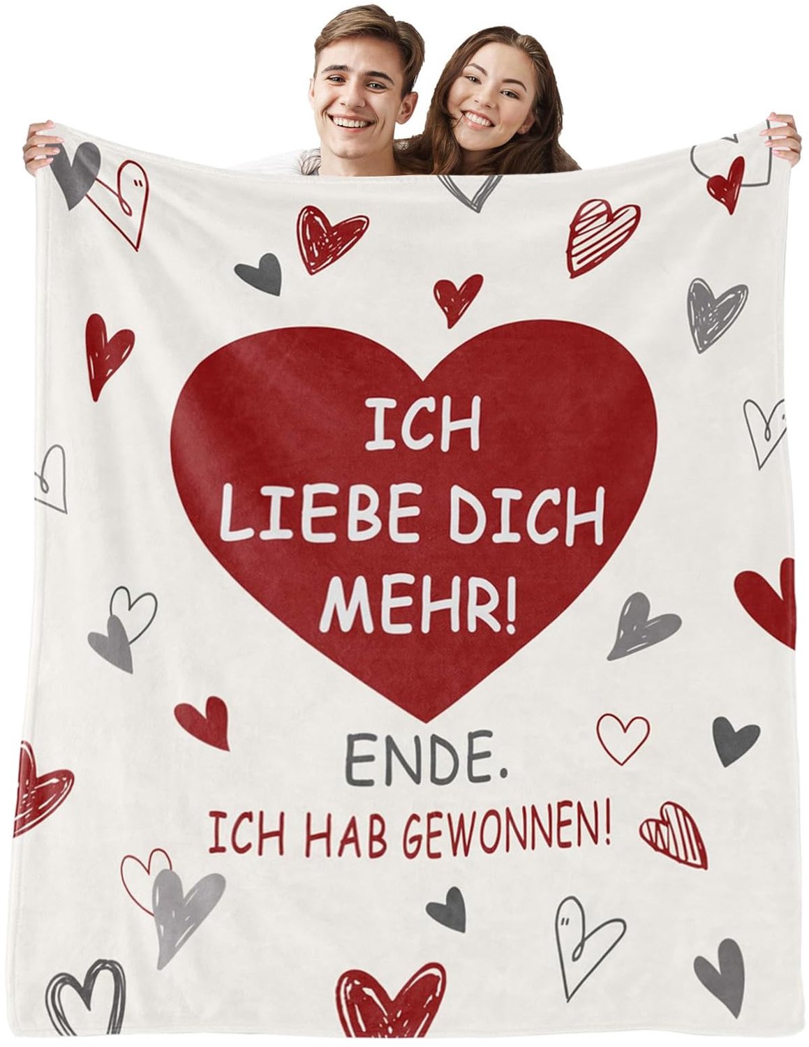 Liefde Dekentje met Letterprint 150 x 130 cm