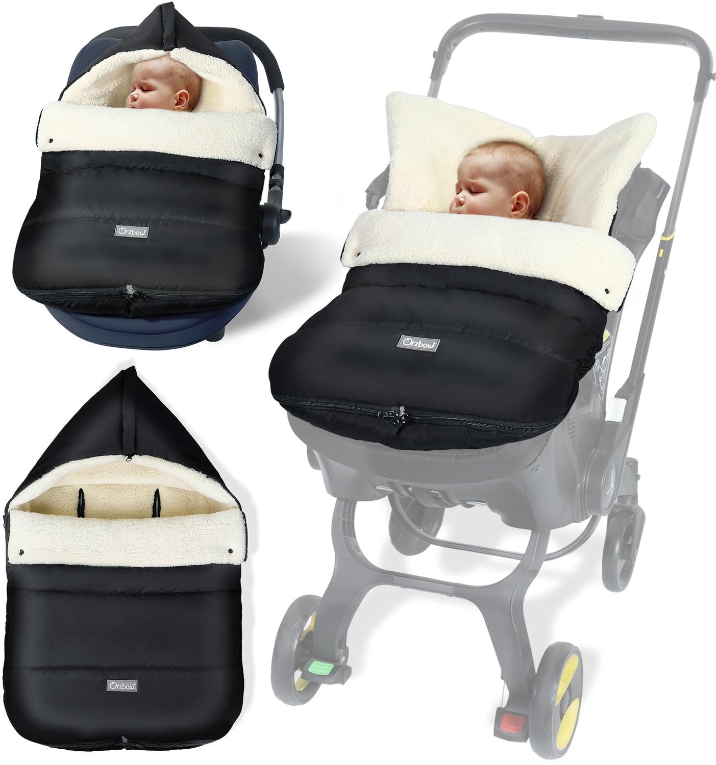 Universele Baby Voetenzak voor de Winter Zwart