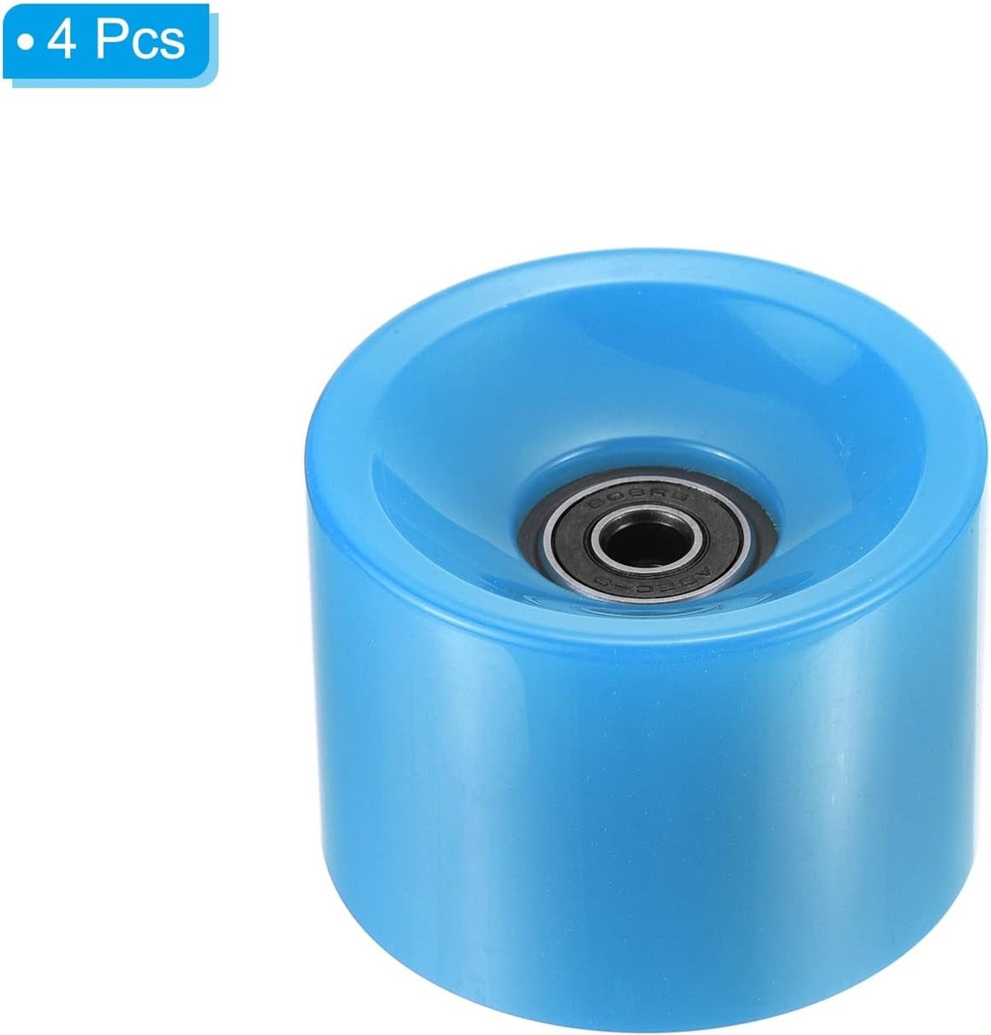 70mm 78A Longboard Wielen met Zwarte ABEC-9 Lagers 4 Stuks Zachte Cruiser Wielen voor Skateboards en Straatgebruik