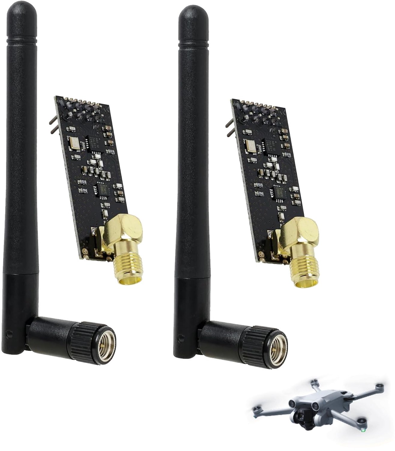 2 Stuks NRF24L01+PA+LNA Draadloze RF Transmitter met SMA Antenne