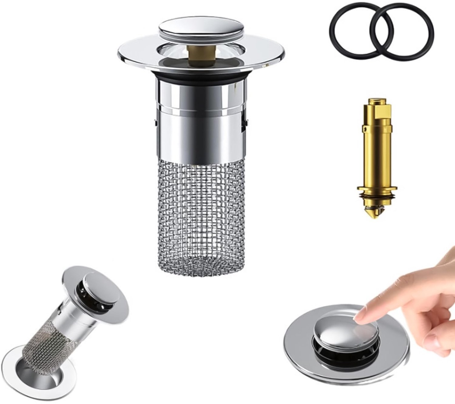 Universele Afvoerfilter voor Keuken en Badkamer met Anti-Clog Functie