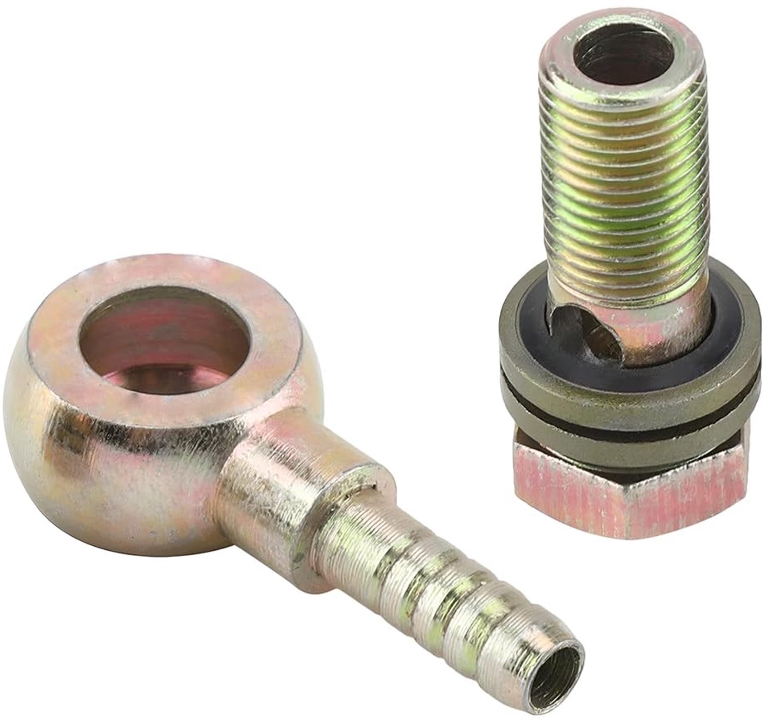 Banjo-aansluitingen Set van 2 - Metalen Fittingen - Dieselpijpconnector - Schroefdraad M18 - Slijtvast en Duurzaam - Roestbestendig