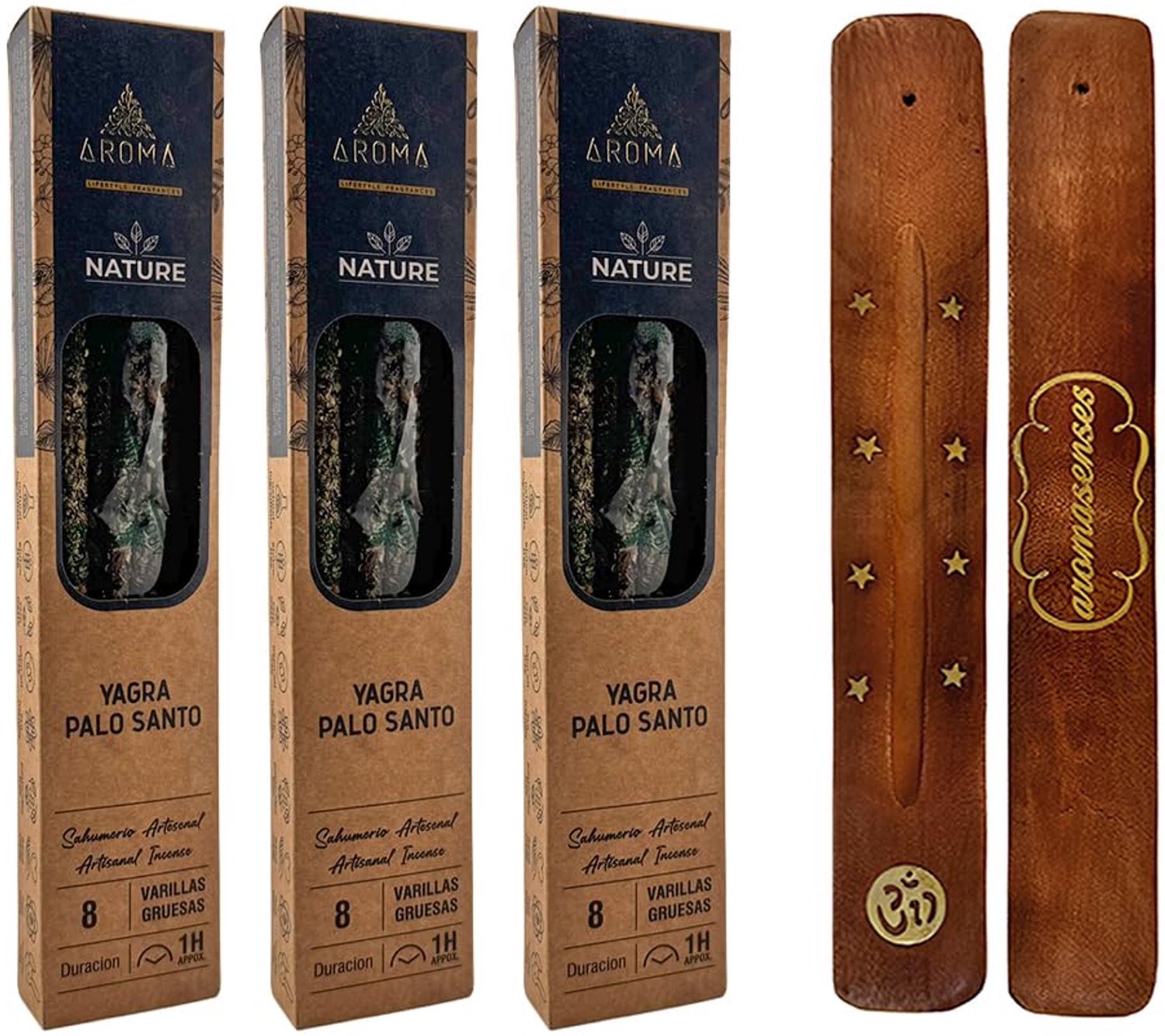 3 Doosjes Natuurlijke Wierook Yagra Palo Santo - Handgemaakt voor Ontspanning