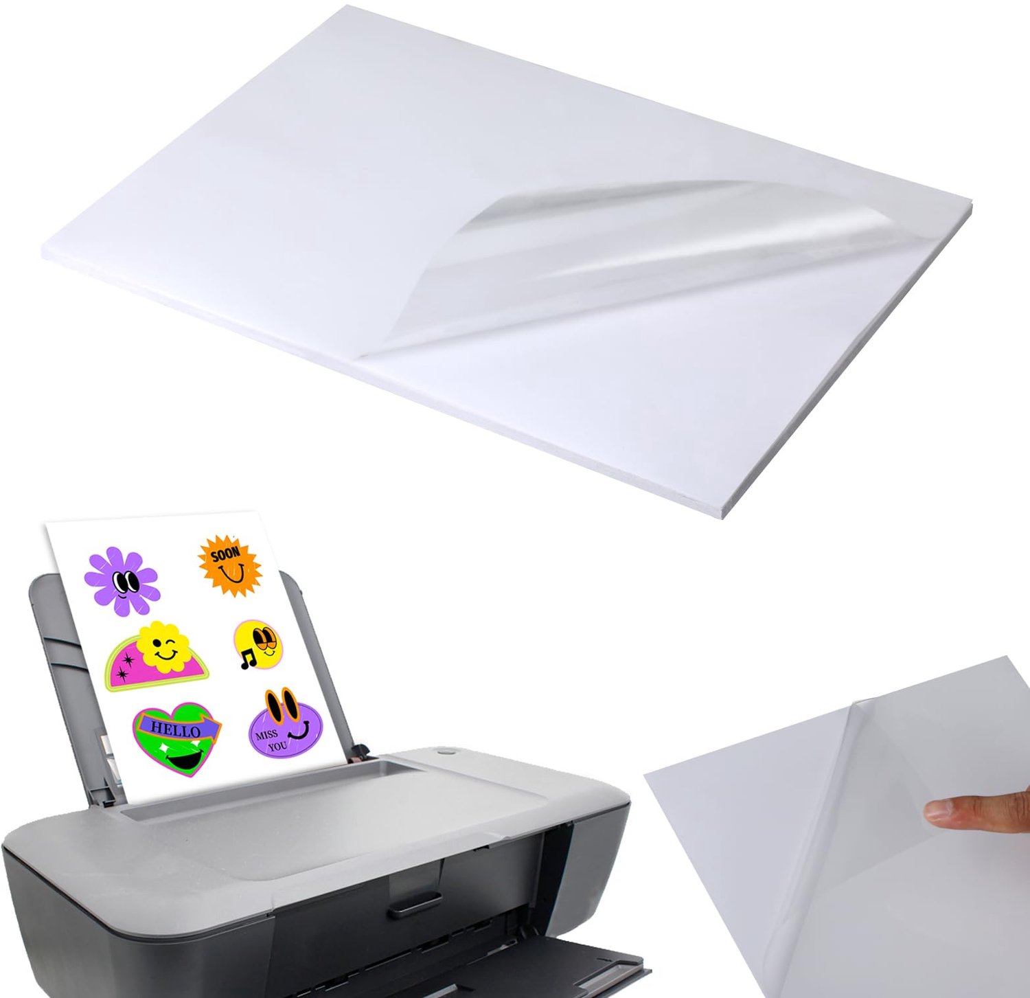 25 Vel A4 Transparante Printbare Lijmfilm - Geschikt voor Laser en Inktjet Printers