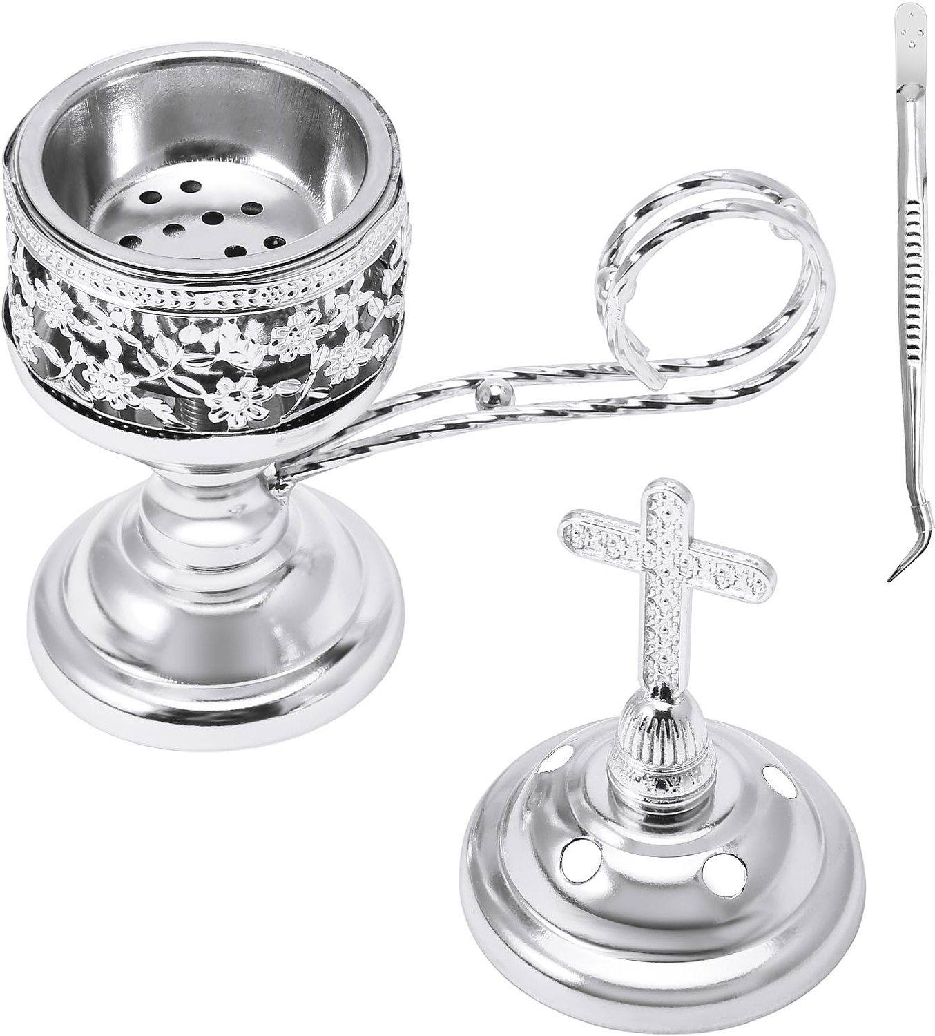 Incense Burner voor Aromatherapie en Yoga, Zilverkleurig