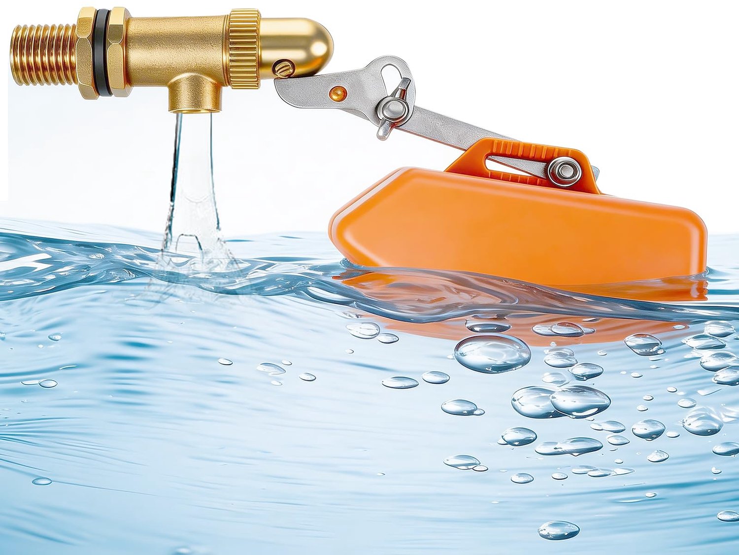 Vlotterventiel Messing - 3/4 Inch Ventiel - Automatische Vulklep - Verstelbare Arm - Corrosiebestendig - Hoge Drukvastheid - Vlotterklep