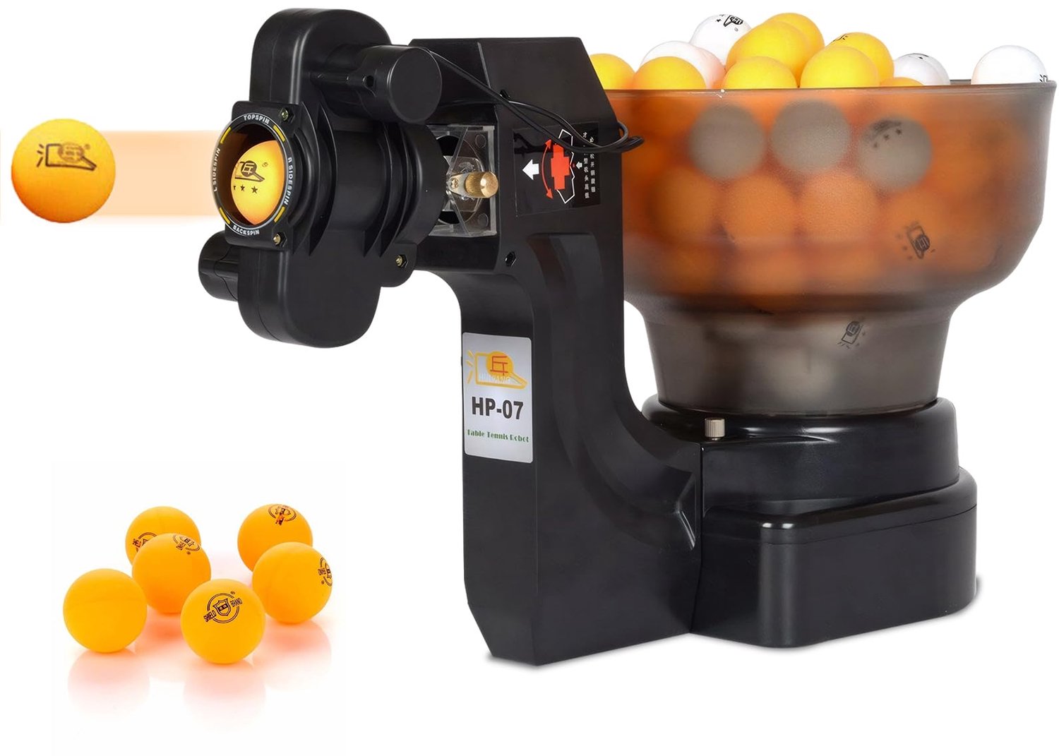 Tafeltennis Robot voor Training met 110 Ballen Capaciteit