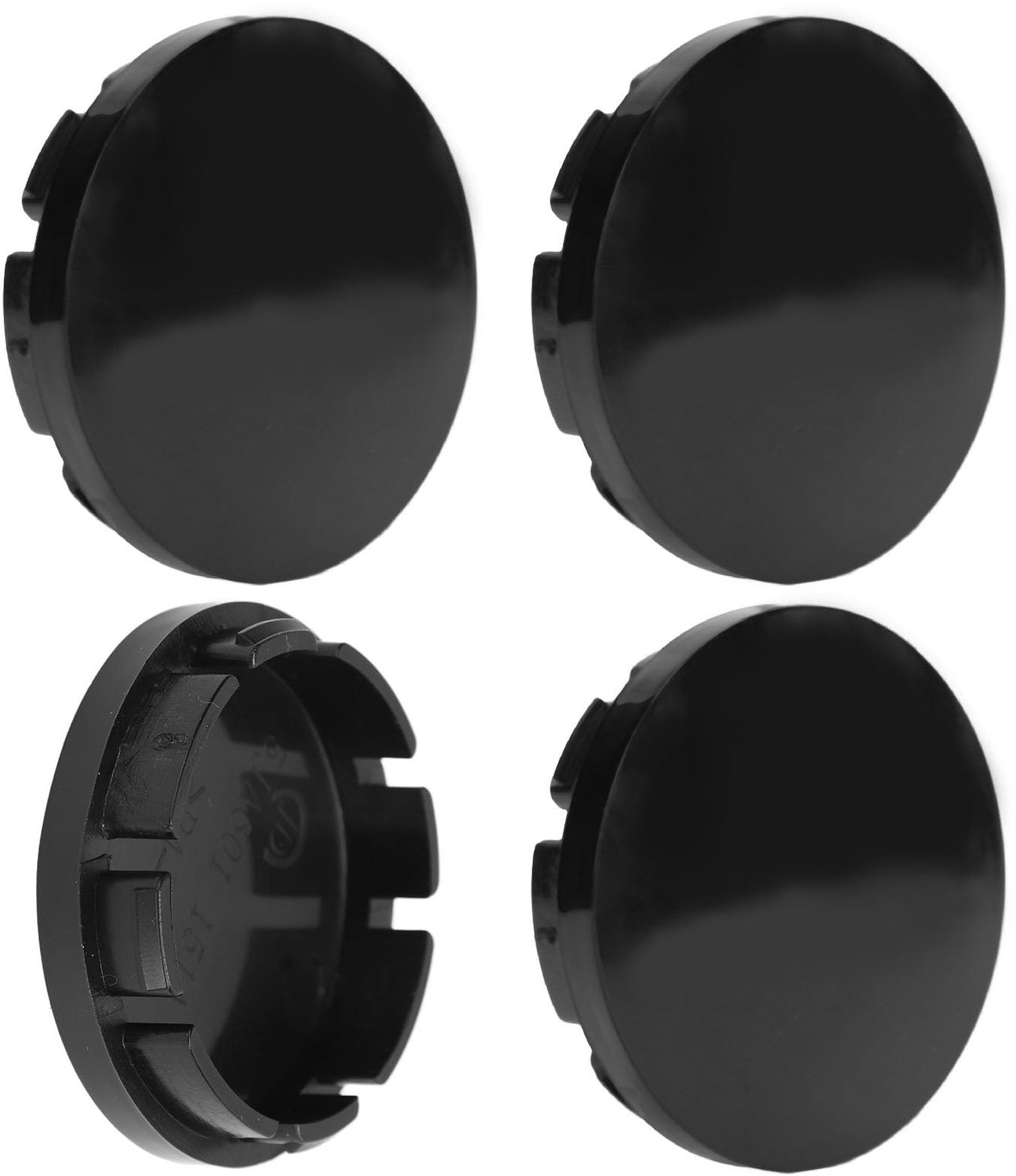 Wielnaafdopafdekking 4-delig - Universele Naafdoppen - Buitendiameter 56 mm - Materiaal ABS - Geschikt voor Aangepaste Wielen - Totale Hoogte 13 mm - Naafdop