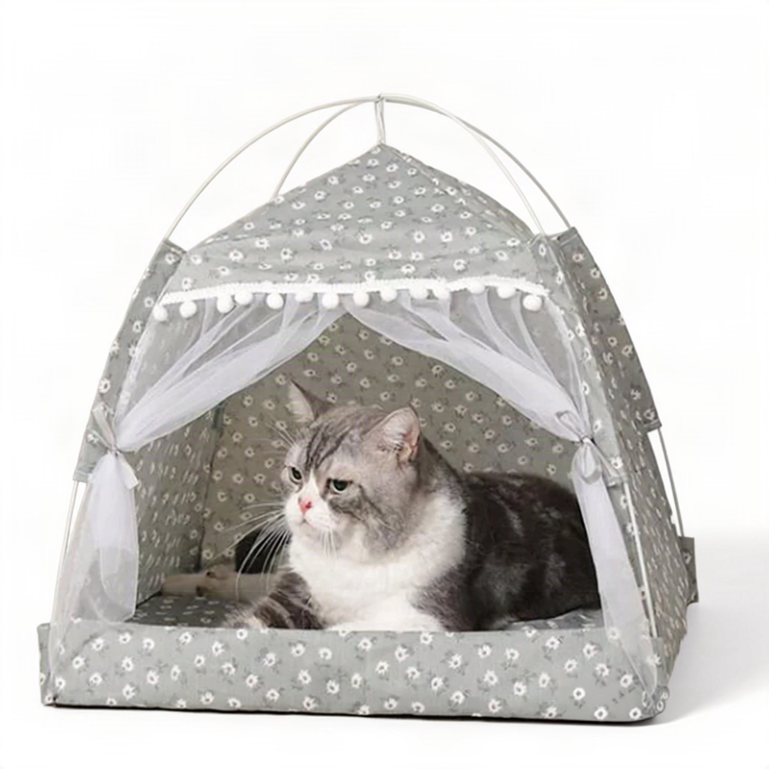 Huisdierententbed - Voor Katten en Kleine Honden - Comfortabel en Kalmerend - Groen