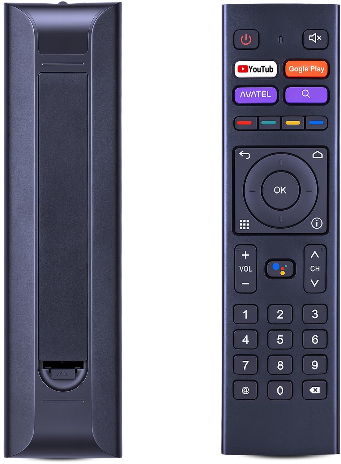 Vervangende afstandsbediening voor televisie - Zwart