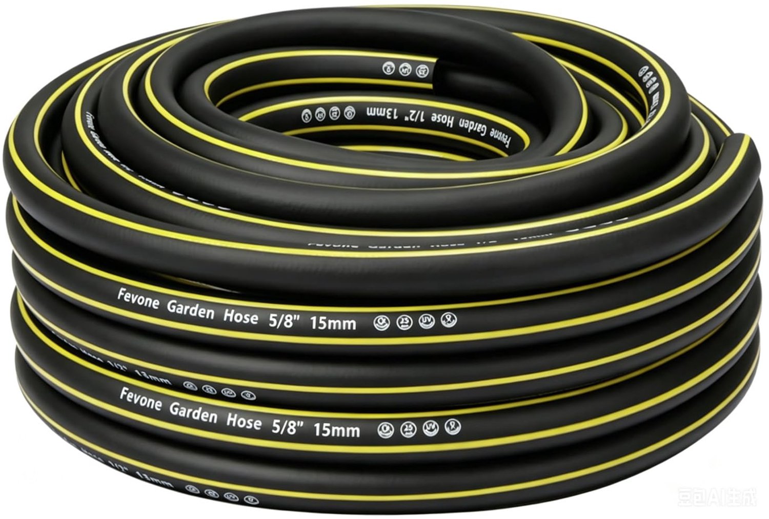 Tuinslang 20 m - 5/8 Inch - Zwart/Geel