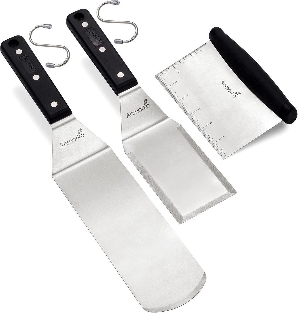 Metalen Spatel Set - Roestvrijstaal - Professionele Kwaliteit - Voor Grill en Bakplaat - Voor Koks en BBQ-liefhebbers