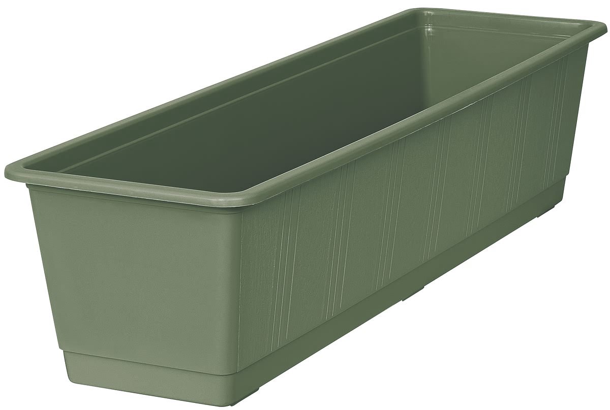 Geli balkonbak STANDARD pistachegroen houtstructuur 60 cm