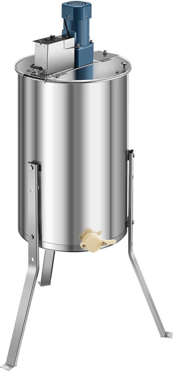 Brandistry - Elektrische Honingtrekker - Honingspinner Transparant Deksel - 140 W Honingraat - Maximale capaciteit 15 kg - Zilver