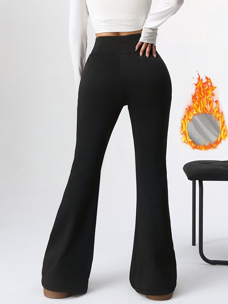 Currero Warme Broek Dames Thermo Fleece Winterbroek Joggingbroek Sweatpants XXL Zwart