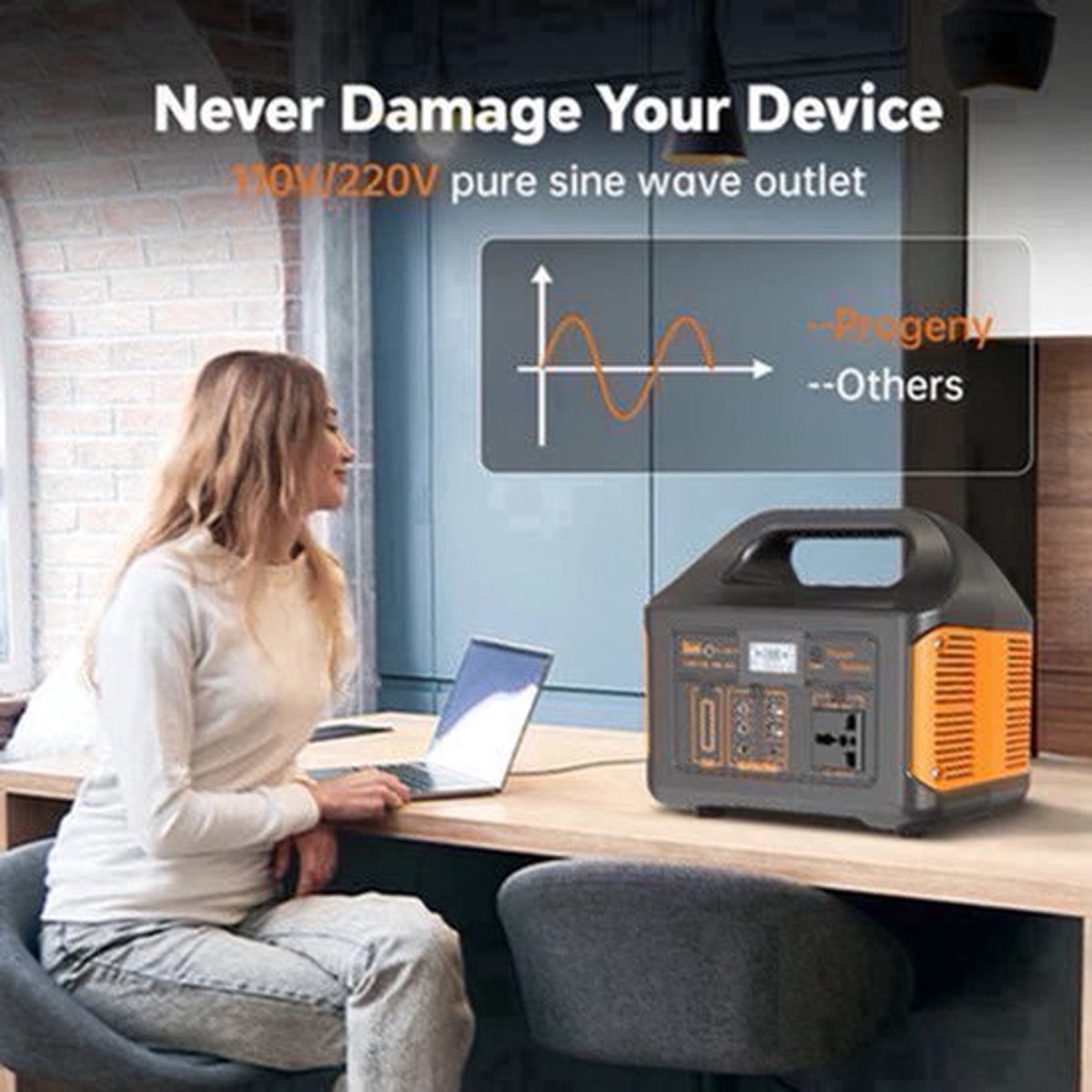 Draagbare Power Station – Powerbank – Energiecentrale – Zonne-Generator – Stroomvoorziening – 500W Continu Vermogen – LiFePO4 Batterij 460Wh