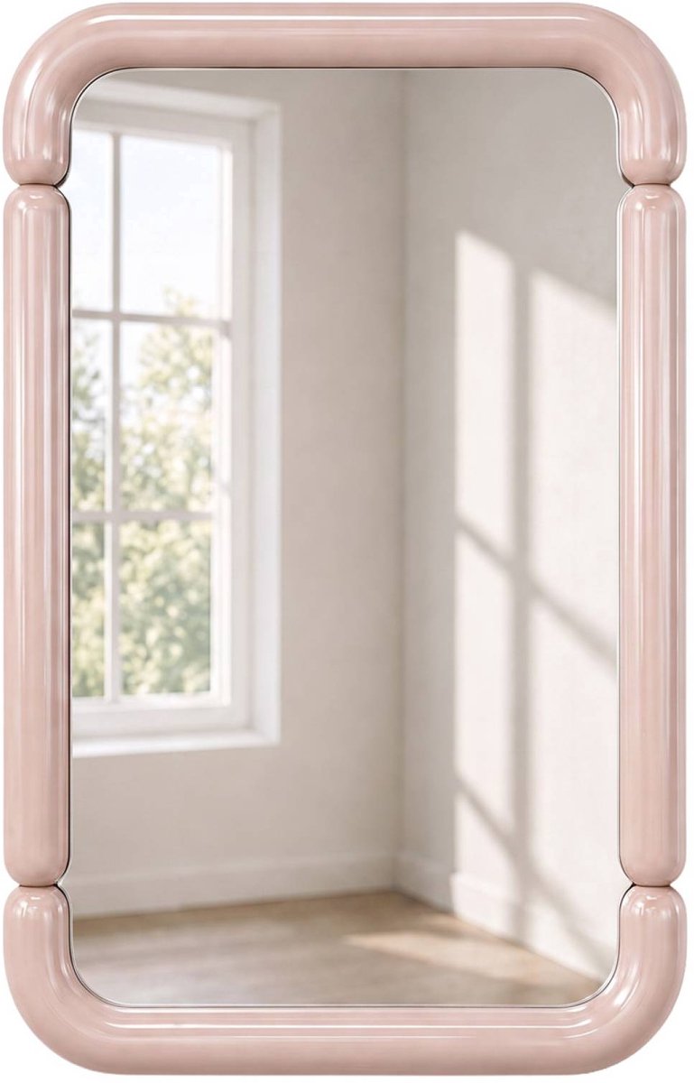 sweeek - Rechthoekige spiegel houtdecor 106cm - volt