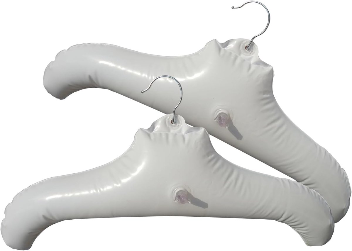 Coralpearlgroup Opblaasbare hangers Wit Opblaasbare reis- en washangers (2) - ShopVlot