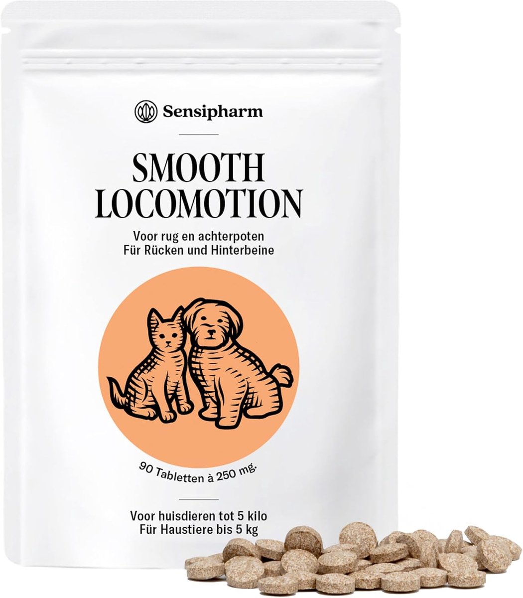Smooth Locomotion 250 mg Kat en Hond - Rug en Heupen - 90 Tabl. - ShopVlot