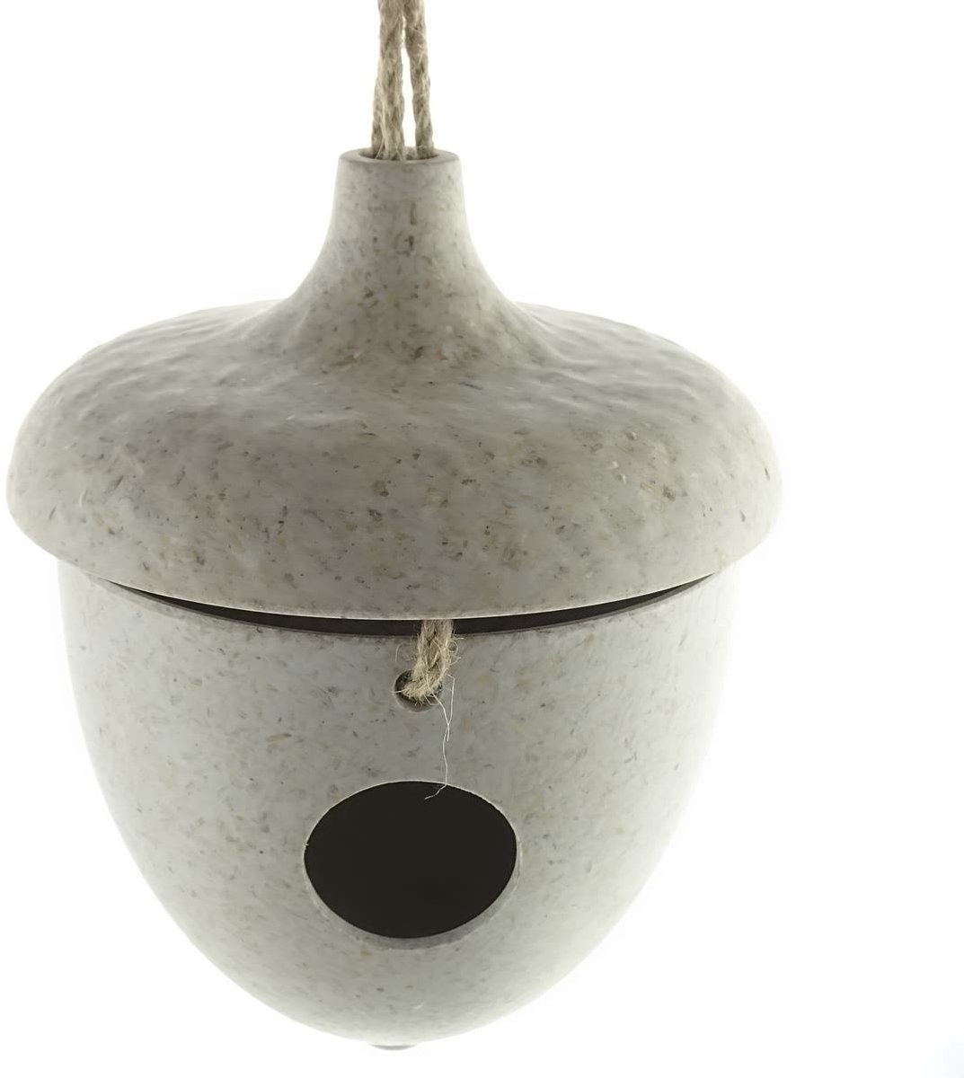 Riffelmacher vogelhuisje eikeldesign naturel Ø 16,4 x 19 cm