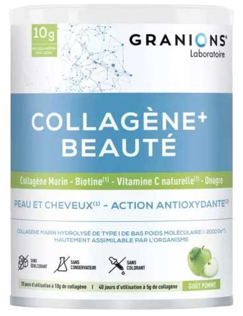 Granions Collagène+ Schoonheid 215 g (Smaak : Appel)