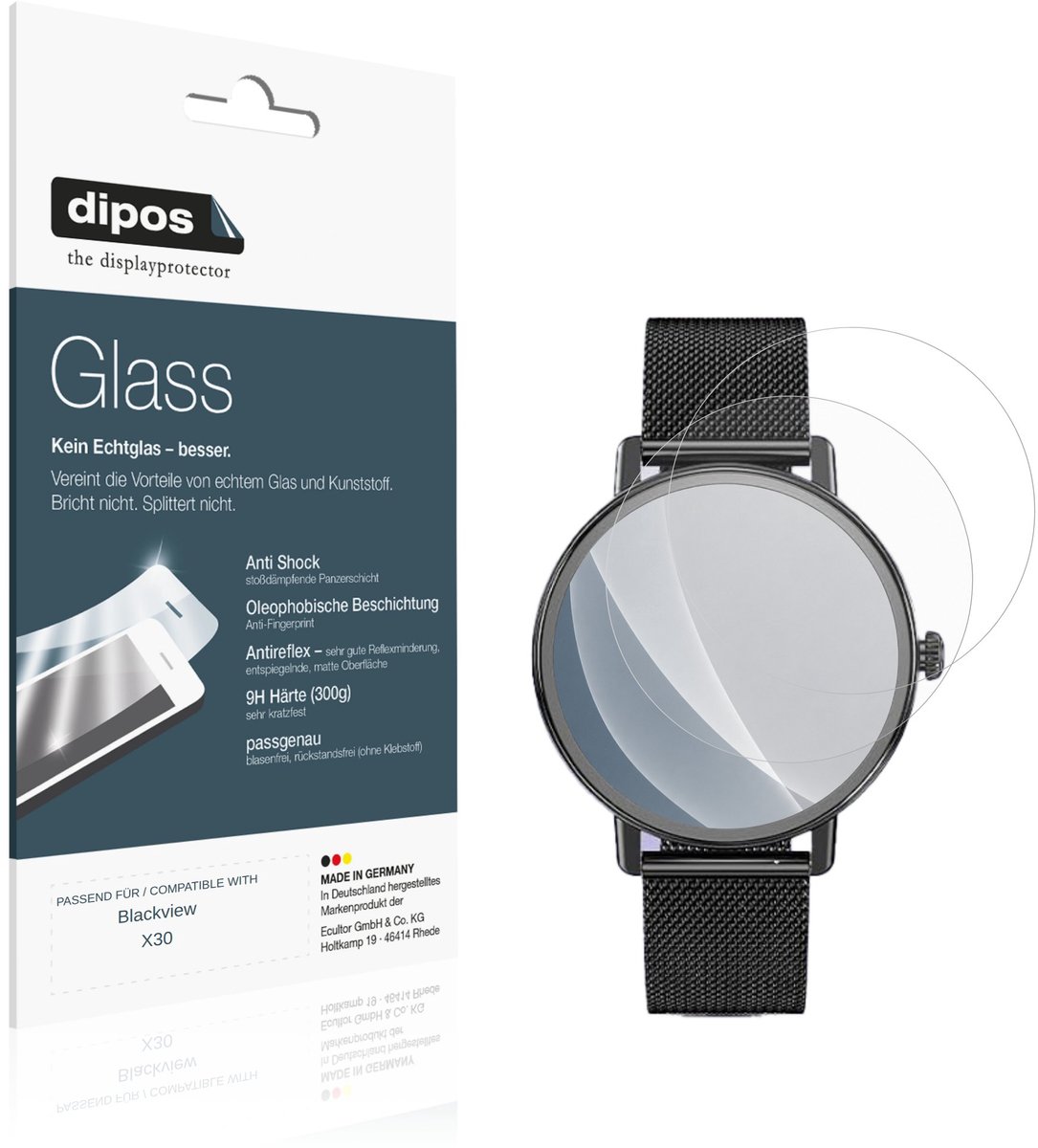 dipos – 2x Matte Pantserfolie geschikt voor Blackview X30 | 9H Screenprotector