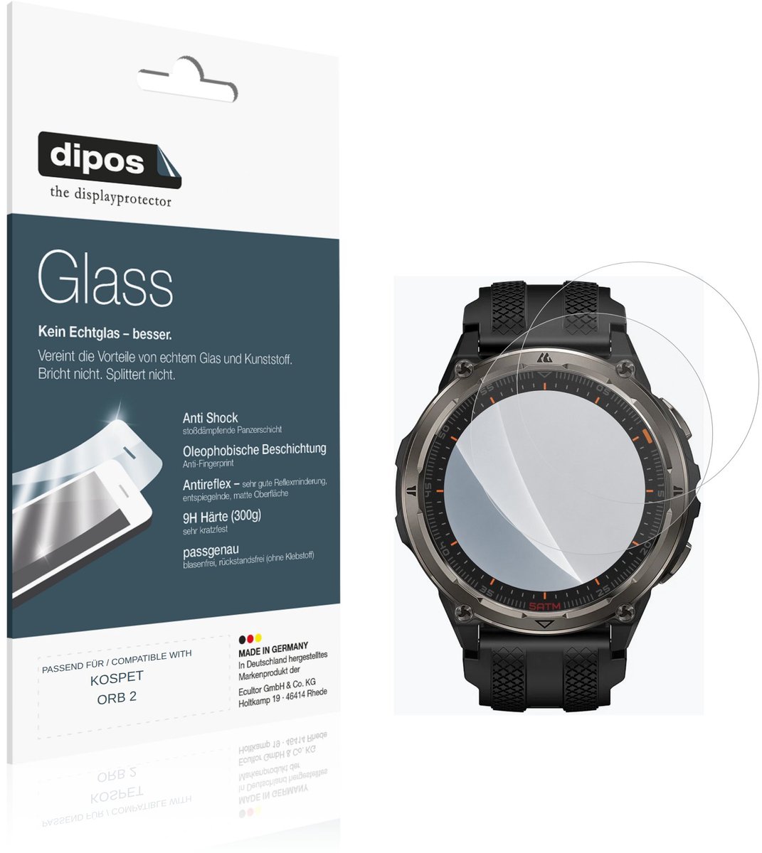 dipos – 2x Matte Pantserfolie geschikt voor KOSPET ORB 2 | 9H Screenprotector