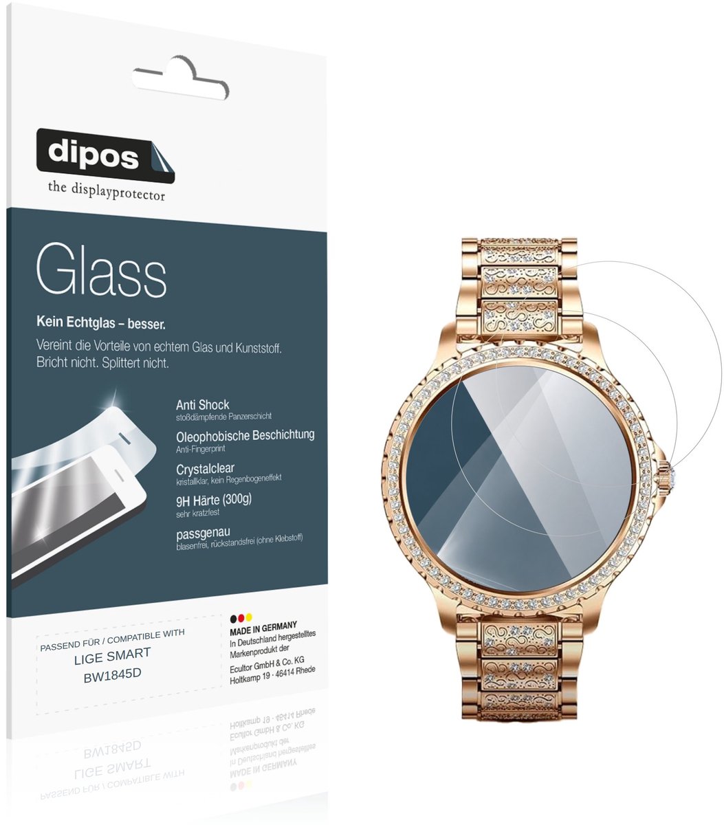 dipos – 2x Pantserfolie geschikt voor LIGE SMART BW1845D | 9H Screenprotector