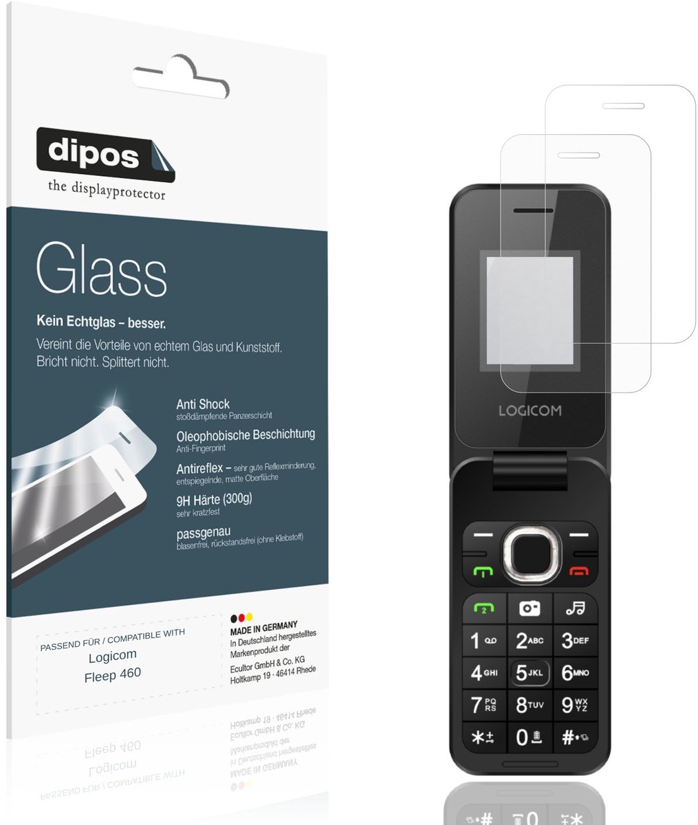 dipos – 2x Matte Pantserfolie geschikt voor Logicom Fleep 460 | 9H Screenprotector