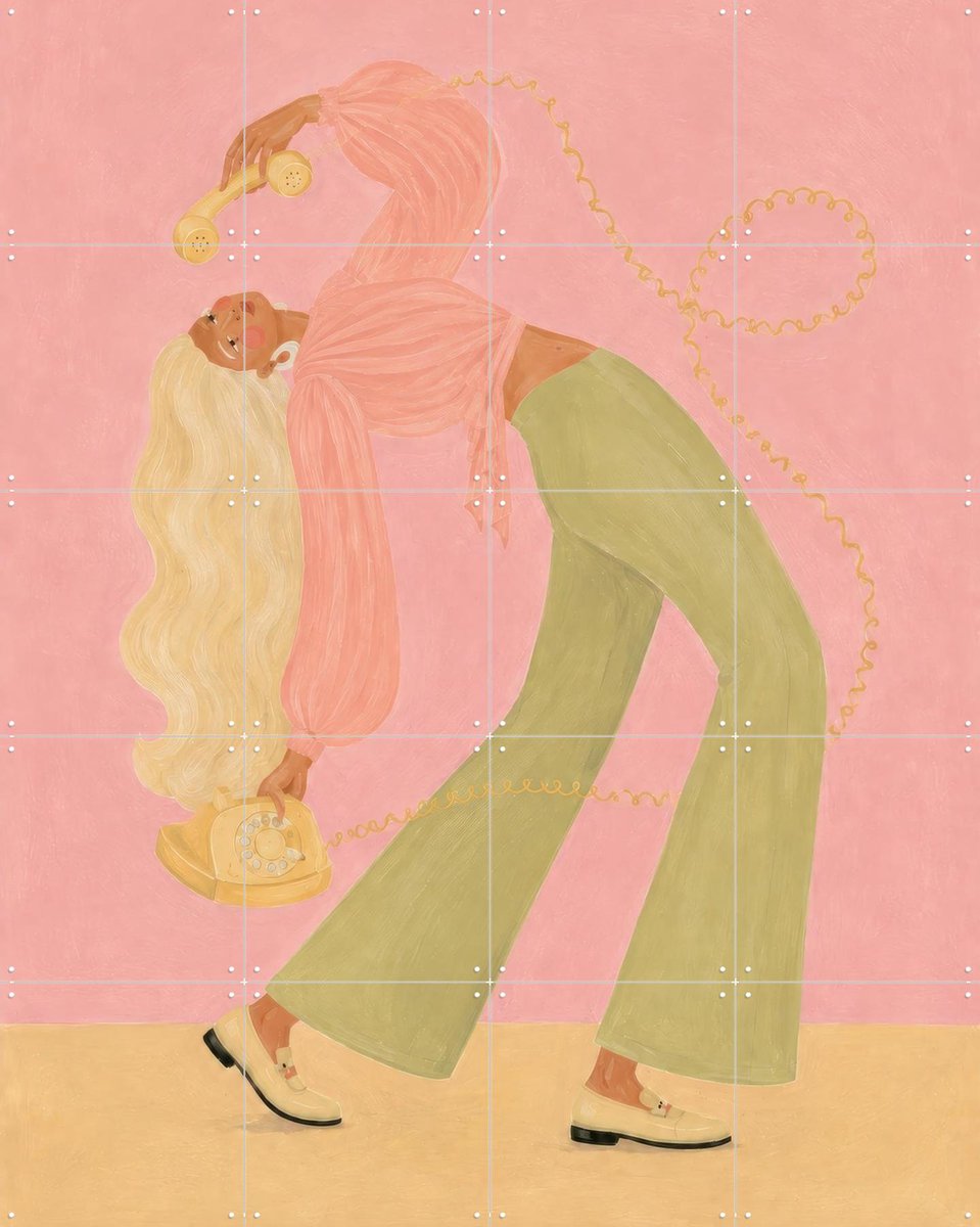 IXXI Joy Is Calling, Atelier Pommeline - 80 x 100 cm - Gratis ophangtool - Grote wanddecoratie en posters - Cartoonesk, Speels, Modern, Illustraties