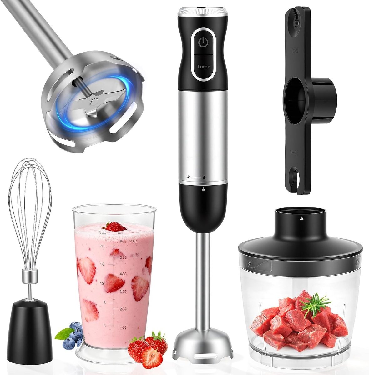 Staafmixerset - Wit - 1 stuk - Elektrische Mixerset met Accessoires - Voor Keukengebruik