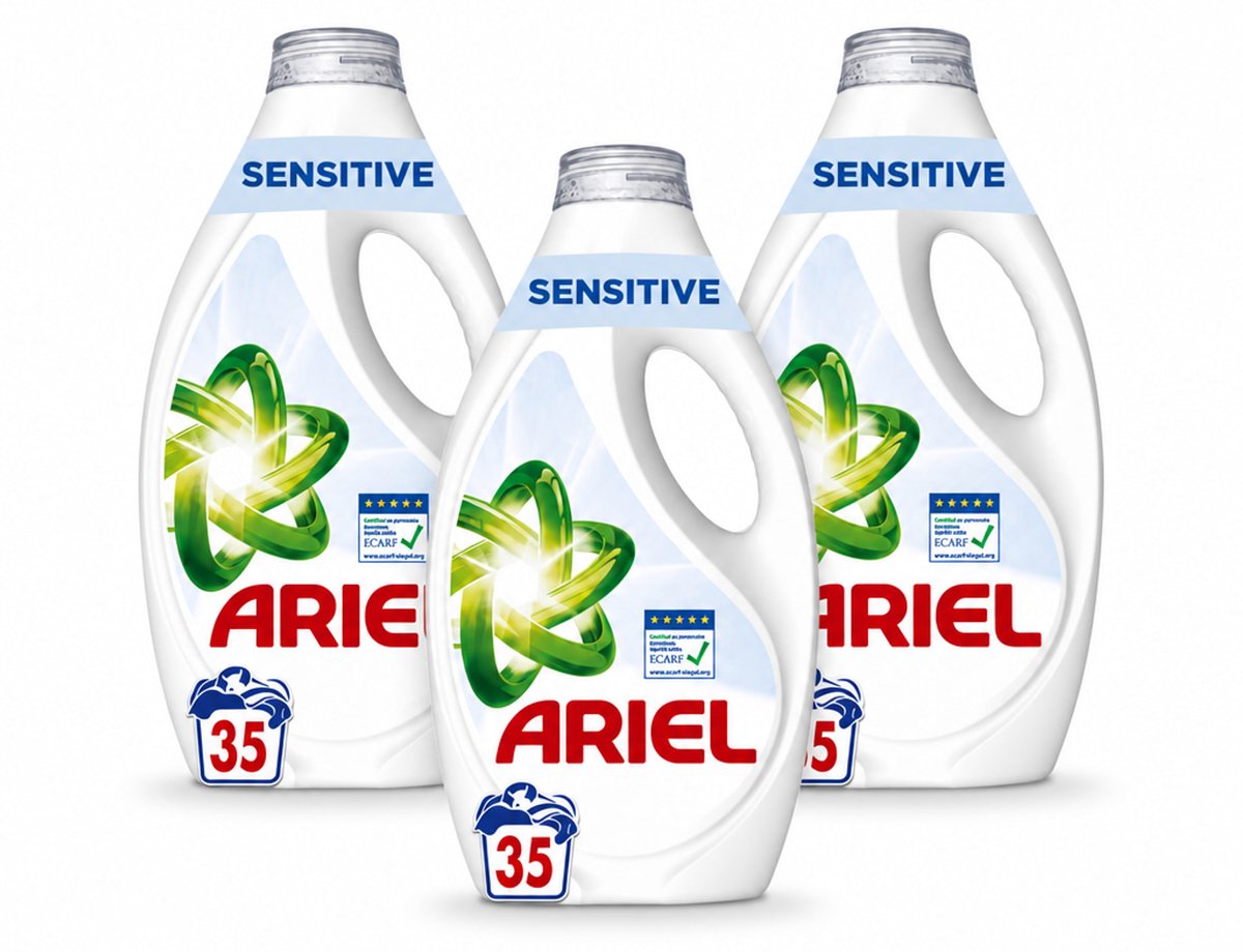 3 x Ariel – Sensitive – Vloeibaar Wasmiddel – 1,58 L - Bulkverpakking - 3 stuks