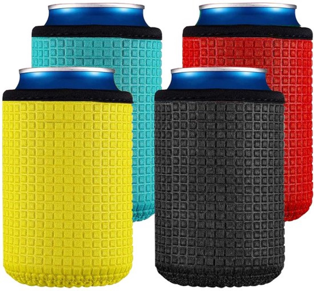 Jhubersproducts - Bierkannenhoezen - Neopreen Isolators - Antislip en Koel - Zwart