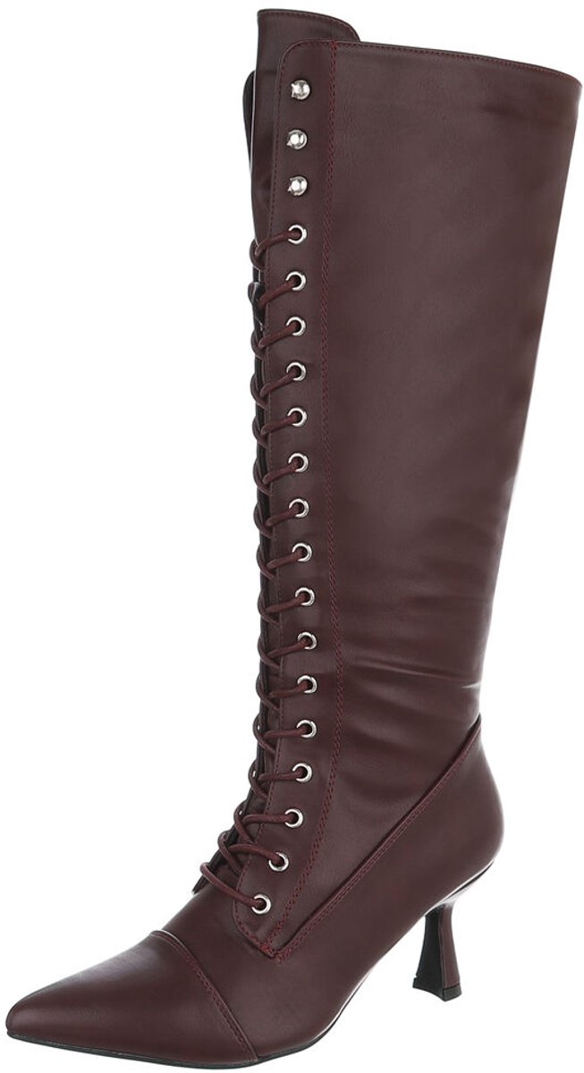 Hoge laars - veterdetails en hak - dames Mt:37